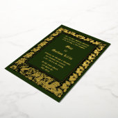 Eikels Konijn & Eekhoorn Foliage Rand Bruiloft Folie Uitnodiging (Gedraaid)