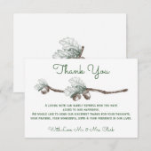 Eikels op twijgen Bedankt Card (Voorkant / Achterkant)