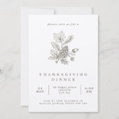  eikels & Pine Cone Thanksgiving Diner Kaart (Voorkant)