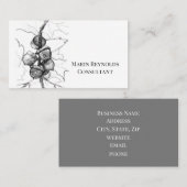 Eikels Vallen Bladeren Botanische Inkt Tekening Visitekaartje (Voorkant / Achterkant)