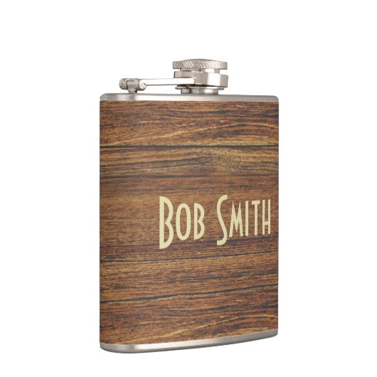 eiken achtergrond heupfles (Rechts)