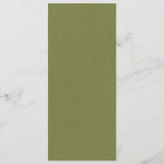  eiken bladeren burlap bruiloft menu Kaart (Achterkant)