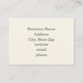 Eiken bladeren eikels botanische potlood tekening visitekaartje (Achterkant)