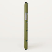 Eiken bladeren patroon guacomole grijs Case-Mate iPhone case (Achterkant / rechts)