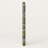 Eiken bladeren patroon guacomole grijs Case-Mate iPhone case (Achterkant/links)