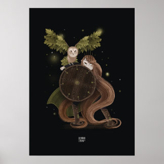 EIKEN BLADEREN UIL van Alexandra Dikaia Poster