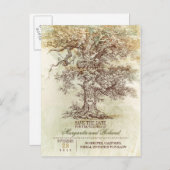  eiken boom bewaar de datum briefkaarten (Voorkant / Achterkant)