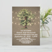 eiken boom bruids doucheuitnodigingen kaart (Staand voorkant)