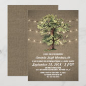 eiken boom bruids doucheuitnodigingen kaart (Voorkant / Achterkant)