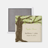 Eiken boom bruiloft magneet (Voorkant / Achterkant)