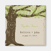 Eiken boom bruiloft magneet (Voorkant)