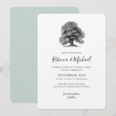 eiken boom bruiloft uitnodiging (Voorkant / Achterkant)