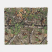 Eiken Boom Camouflage Patroon Truck Van Auto Fleece Deken (Voorkant (Horizontaal))