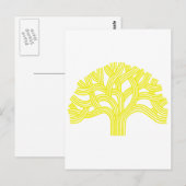 Eiken boom geel Oakland Briefkaart (Voorkant / Achterkant)
