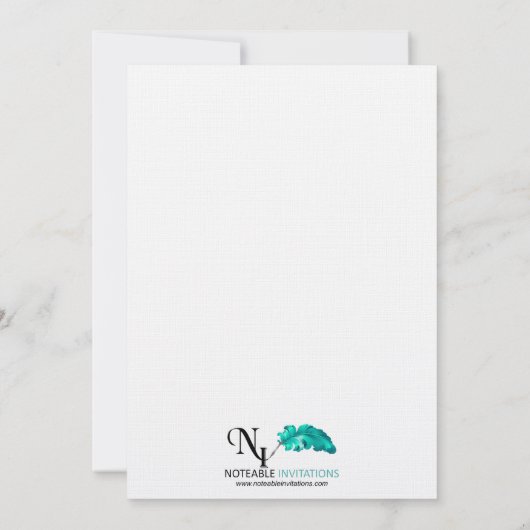 Eiken Boom Plantage bruiloft uitnodiging (Achterkant)