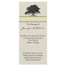 Eiken boom plantage in groene bruiloft programma