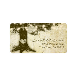  eiken boom string lampjes bruiloft etiket