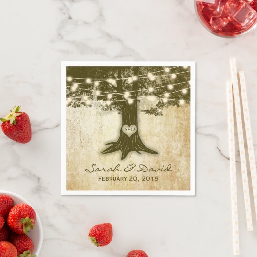  eiken boom string lampjes bruiloft servet (Insitu)