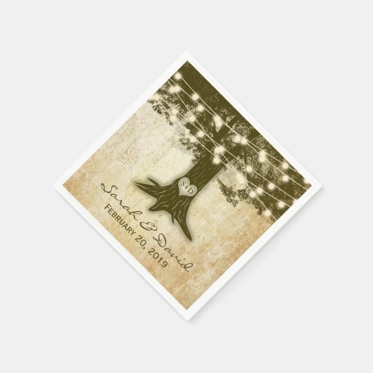  eiken boom string lampjes bruiloft servet (Hoek)