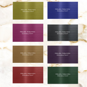 Eiken Brons Geborsteld Metaal Metaal Roestvrij Sta Visitekaartje