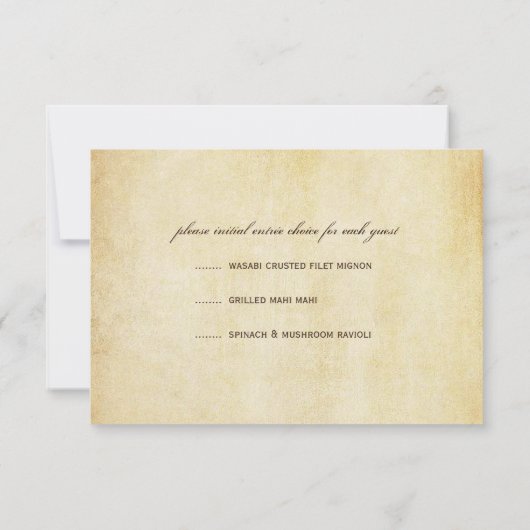  eiken bruiloft RSVP Kaart (Achterkant)