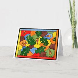 Eiken Eikels en Bladeren Kaart