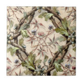  eiken- en eikelpatroon tegeltje (Voorkant)