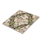  eiken- en eikelpatroon tegeltje (Zijkant)