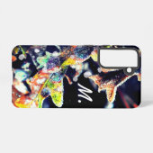 Eiken Fairy Frosting Bladeren en Monogram Samsung Galaxy Hoesje (Achterkant horizontaal)