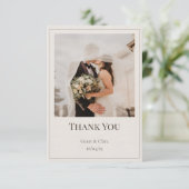 Eiken & Ivoor Dankkaart Bedankkaart (Staand voorkant)