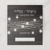 Eiken Ridge Rustiek Hout Gereserveerd Zitje Bruilo Plaatskaartje (Buitenkant ongevouwen)