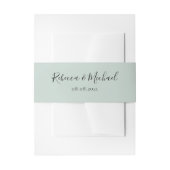  eiken set bruiloft uitnodiging buik band uitnodigingen wikkel (Voorkant Voorbeeld)