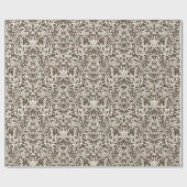 Eiken takken en bladeren, damast patroon in een br cadeaupapier (Vlak)