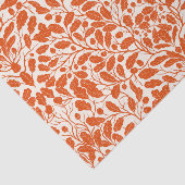 Eiken takken en bladeren, damast patroon in het do tissuepapier (Detail)