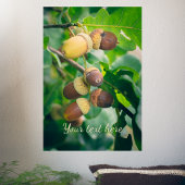 Eiken takken met eikels poster