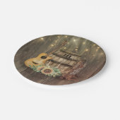 eiken vat rustiek land hout cowboy laarzen papieren bordje (Gekanteld)