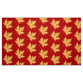 Eikenblad - diep rood en saffraan stof (Fat Quarter)