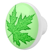 eikenblad - groene tinten keramische knop (Rechts)