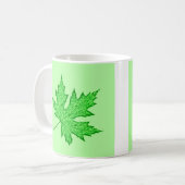 eikenblad - groene tinten koffiemok (Voorkant links)