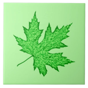 eikenblad - groene tinten tegeltje