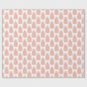 Eikenblad in Roze en Oranje Cadeaupapier (Vlak)