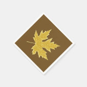 eikenblad - kamelan en bruin servetten (Hoek)