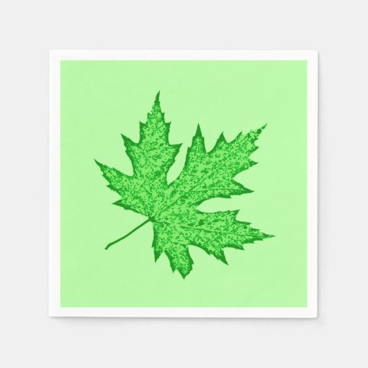 Eikenblad - tinten groen servet (Voorkant)
