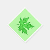 Eikenblad - tinten groen servet (Hoek)