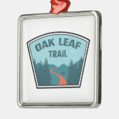 Eikenblad Trail Metalen Ornament (Links)
