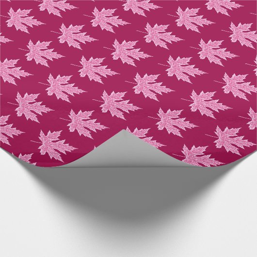 eikenblad - wijn met vuurwapens en roze wijn cadeaupapier (Hoek)