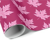 eikenblad - wijn met vuurwapens en roze wijn cadeaupapier (Rol Hoek)