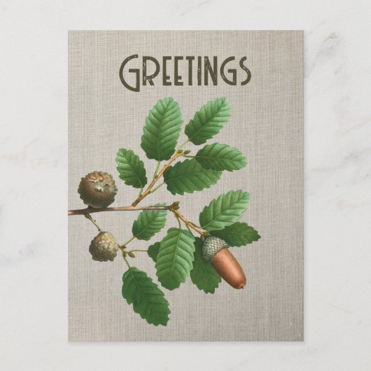 eikenbladeren briefkaart (Voorkant)