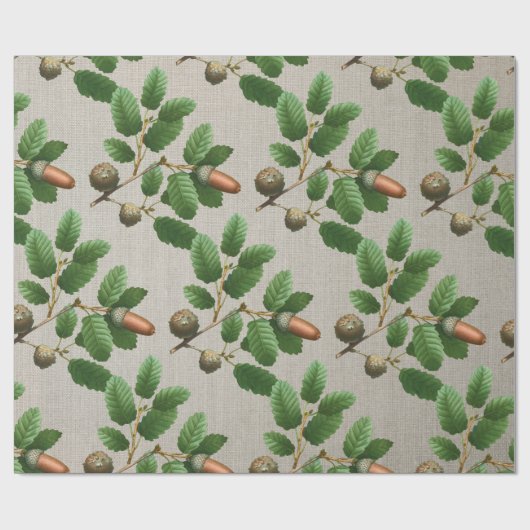 eikenbladeren cadeaupapier (Vlak)