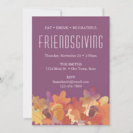 Eikenbladeren & Eikel Thanksgiving in Paars & Oran Aankondiging